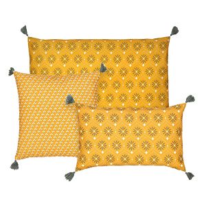 coussin jaune pour décorer véranda esthète